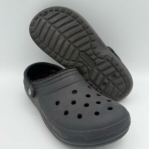 UNISEX Crocs Black Classic Lined Slip-On Ankle Strap Clogs Size 6 Men’s 8 Womens